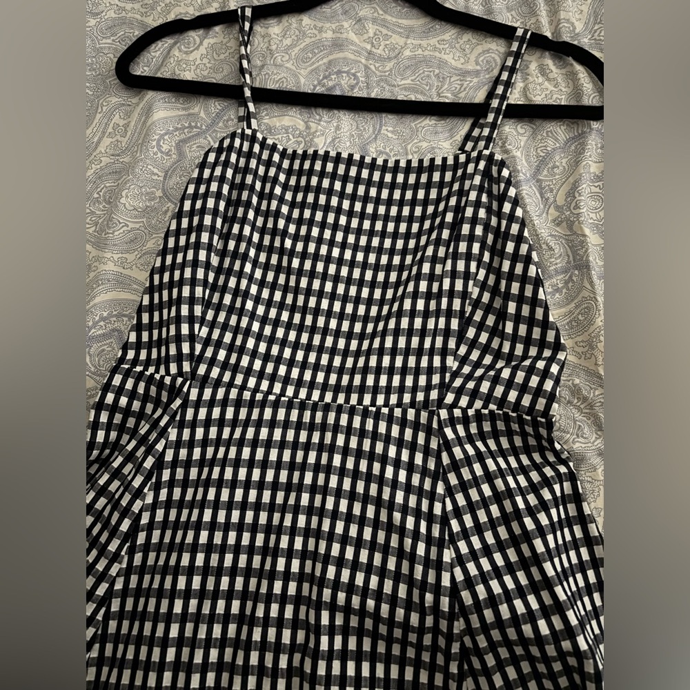 GAP Navy and White Checkered Dress